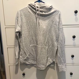 Champion Grey & White Striped Hoodie